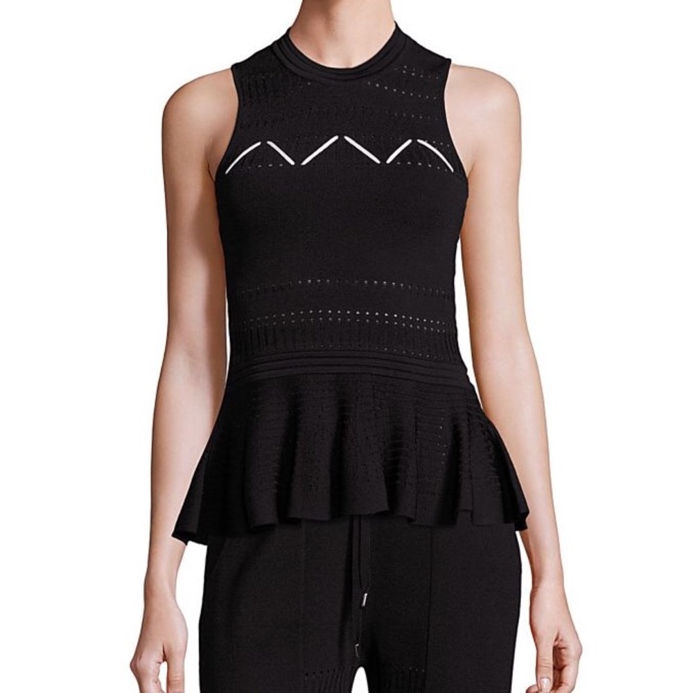 Jonathan Simkhai navy knit tank open back medium